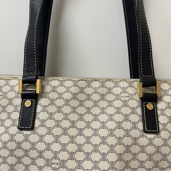 Celine Vintage Macadam Monogram Coated Canvas Tote Bag - Picture 4 of 16